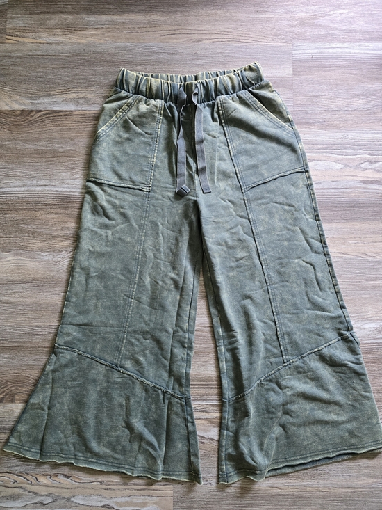 Zenana Outfitters Pants - Zenana Outfitters Olive Wide Leg Drawstring Pants